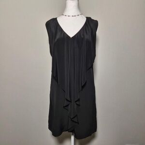 MILLY 100% Silk Draped Black Mini Dress US 4